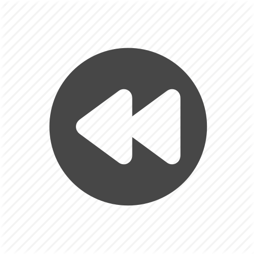 Back, Media Button, Media Player, Previous, Rewind Icon