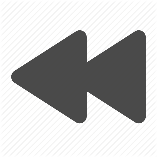 Backward, Prev, Previous, Rewind Icon