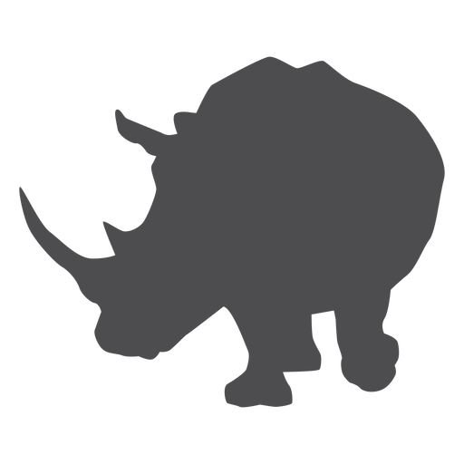 Rhino Rhinoceros Horn Fat Silhouette