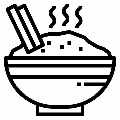 Bowl, Food, Japanese, Rice Icon