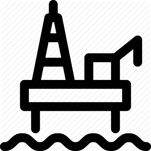 Crude, Drilling, Gas, Oil, Platform, Rig, Sea Icon