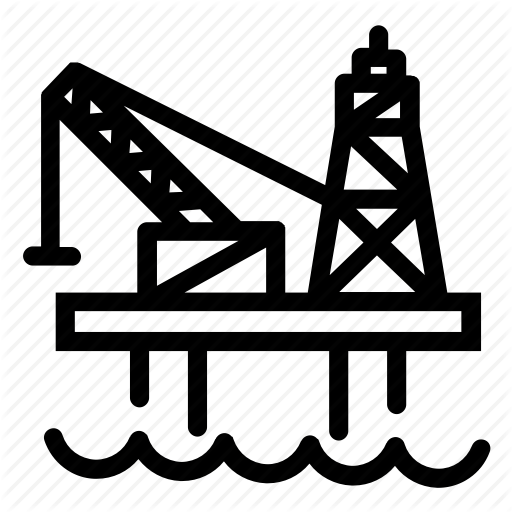 Drilling, Gas, Industry, Ocean Oil Rig, Oil Platform, Sea Icon