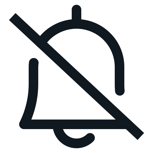 Bell, Mute, Notification, Notify, Ring Icon Free Of Basic Ui