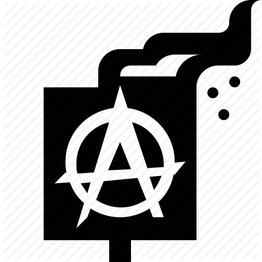 Anarchy, Burning, Flag, Riot Icon