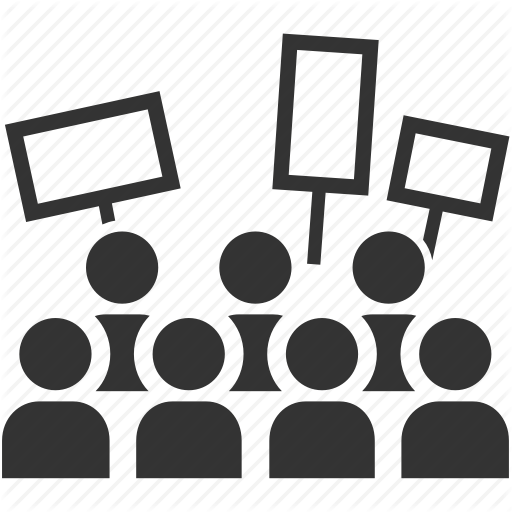 Crowd, Mob, Protest, Protester, Rebel, Riot, Strike Icon