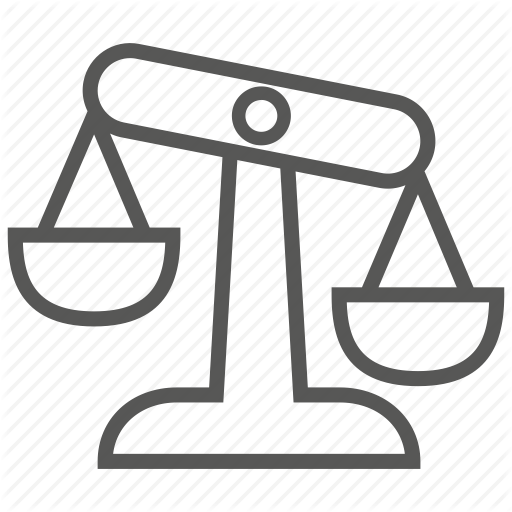 Balance, Evaluation, Justice, Law, Risk Icon