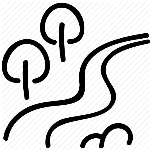 Doodle, Landscape, Nature, River Icon