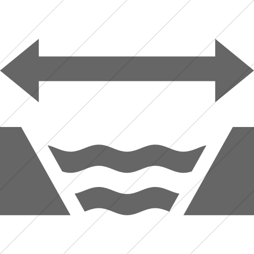 Simple Gray Iconathon River Crossing Icon