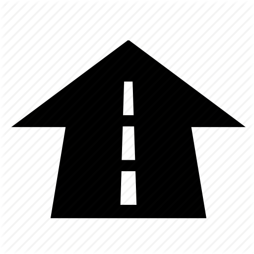 Arrow, Road, Track, Way Icon