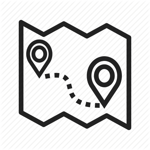 Destination, Gps, Map, Road, Roadmap, Route, Trip Icon