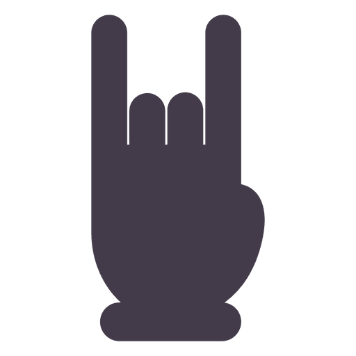 Rock Fingers Hand Silhouette