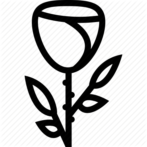 Flower, Line, Line Icon, Rose Icon
