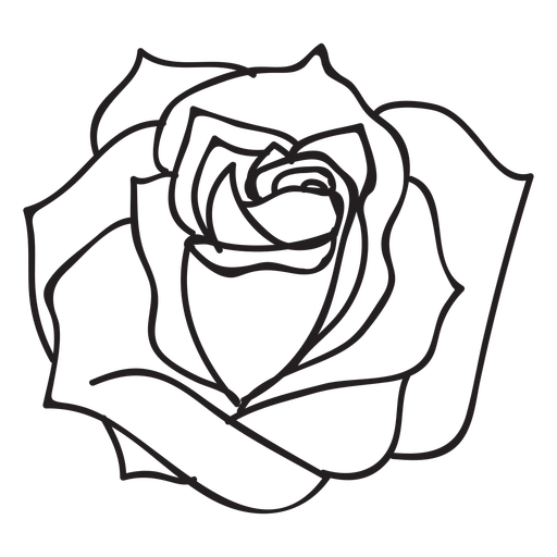 Blooming Rose Stroke Icon Flower