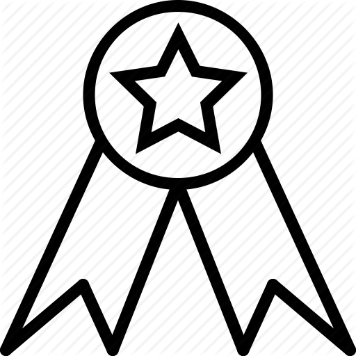 E Commerce, Medal, Outline, Quality, Rosette Icon