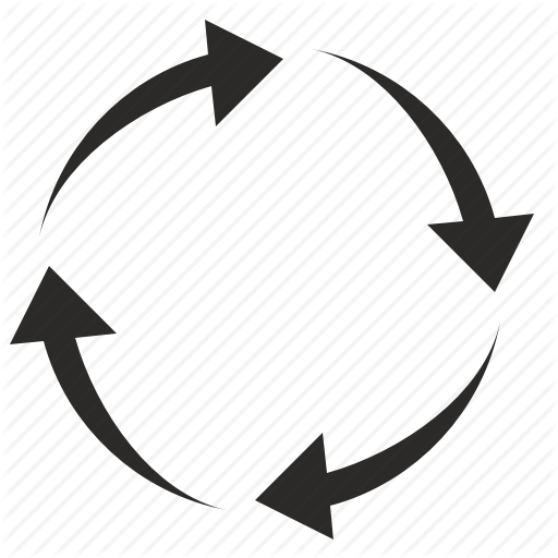 Arrows, Circle, Motion, Rotate, Round Icon