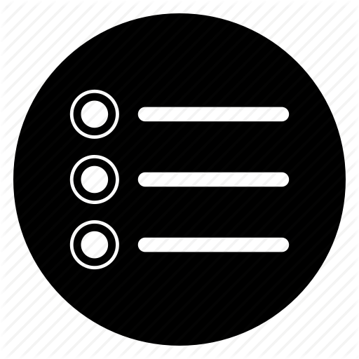 Checklist, Circle, Clipboard, List, Round Icon