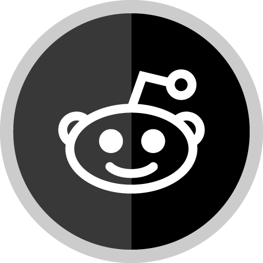 Free Reddit Silver Round Social Media Icon