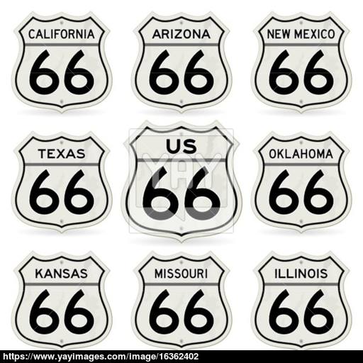 Complete Route Signs Collection Vector