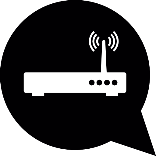 Wifi Router In Speech Balloon Icons Free Download