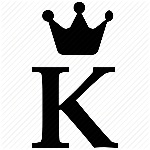 Letter K Alphabet Crown English K Letter Royal Icon Printable