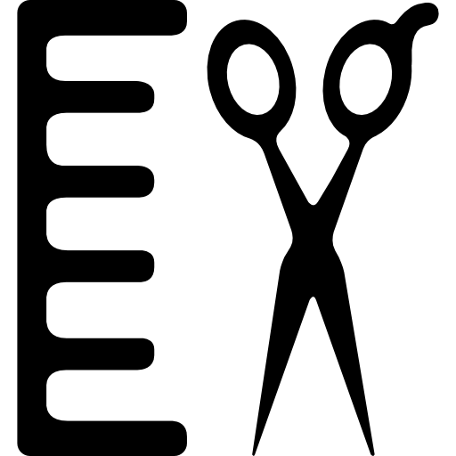 Comb, And, Scissers Icon Free Of Location Solid Icons