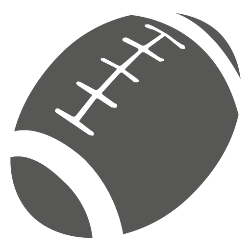 Rugby Ball Icon Silhouette