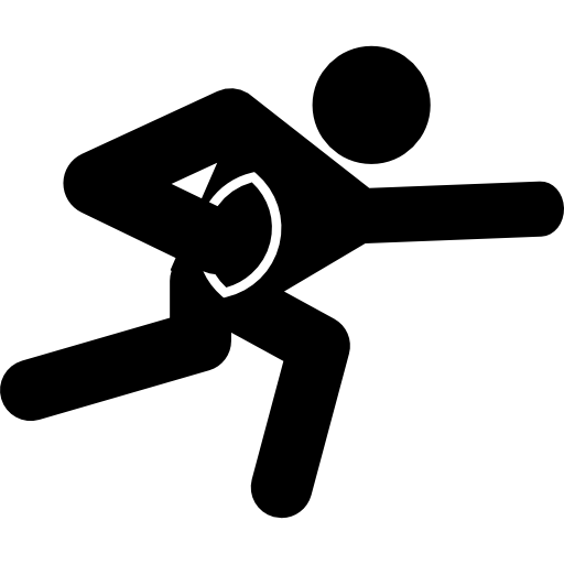 Rugby Player With The Ball Icons Free Download