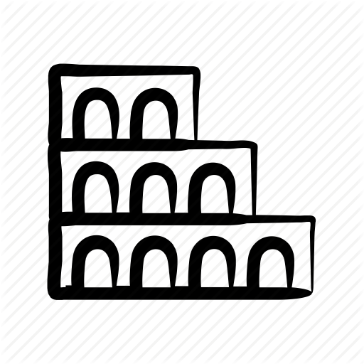 Arena, Colosseum, Hand Drawn, History, Italy, Rome, Ruins Icon