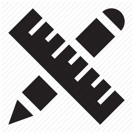 Pencil, Ruler Icon