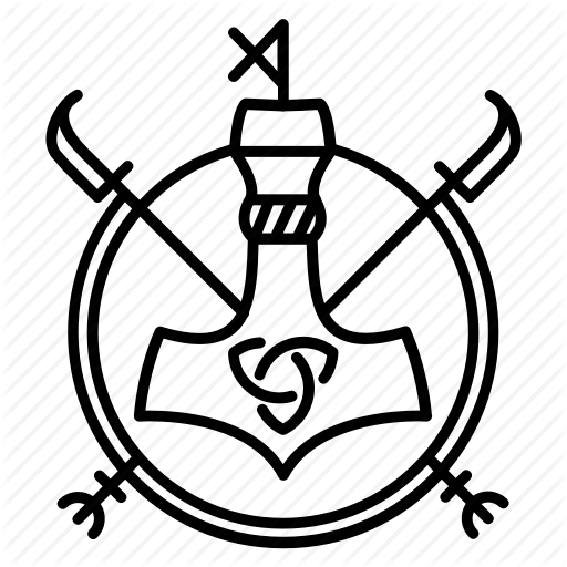 Hammer, Mjolnir, Rune, Thor, Thorhammer, Viking Icon
