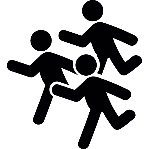 Group Of Men Running Icons Free Download