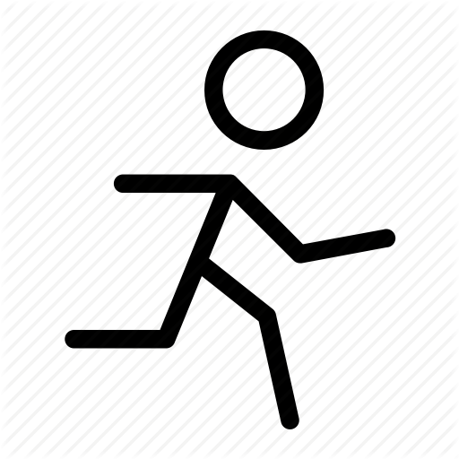 Run, Runner, Running, Sport, Stick Man Icon
