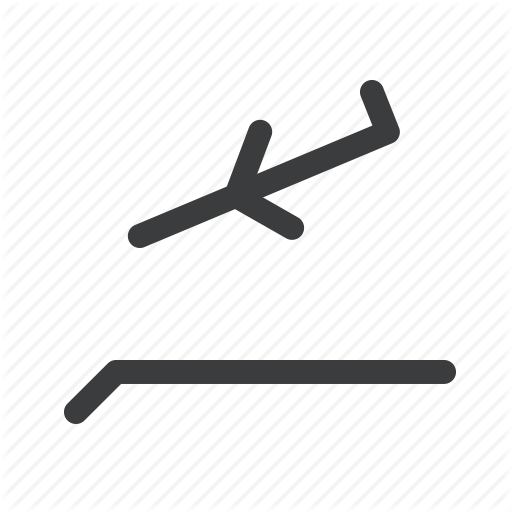 Airplane, Airport, Arrival, Flight, Landing, Runway Icon