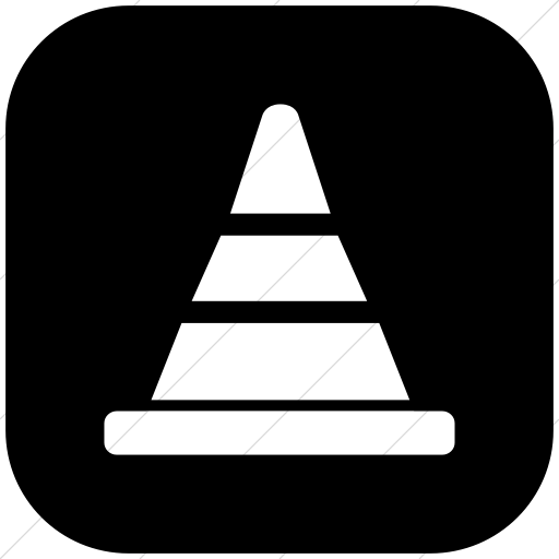 Flat Rounded Square White On Black Broccolidry Traffic