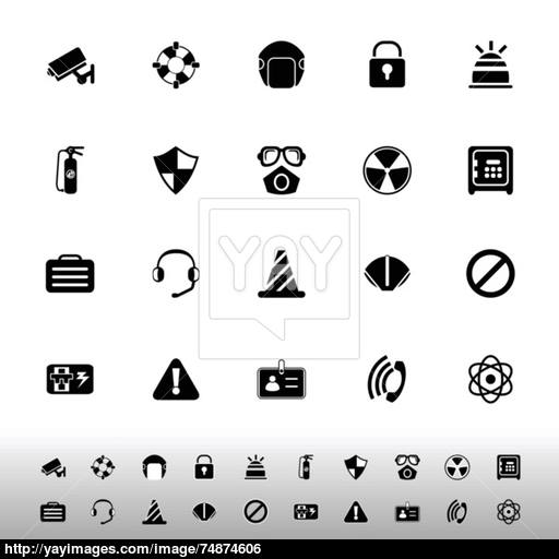 Safety Icons On White Background Vector
