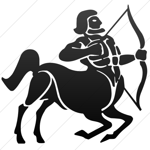 Simple Black Gradient Zodiac Sagittarius Icon