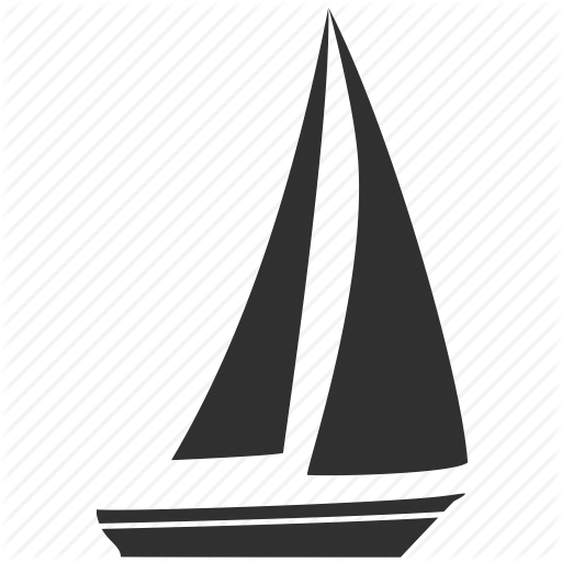 Boat, Sail Icon Black
