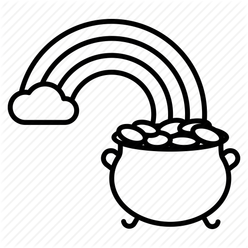 Fortune, Gold, Gold Pot, Leprechaun, Rainbow, St Patricks Day Icon