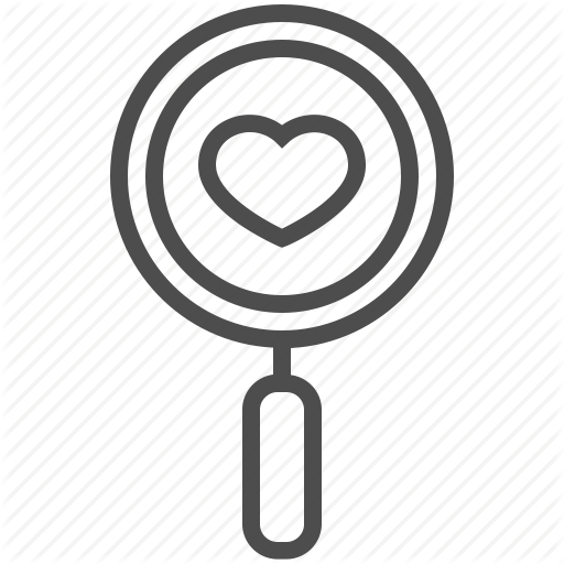 Heart, Loupe, Love, Saint Valentine, Valentine's Day Icon
