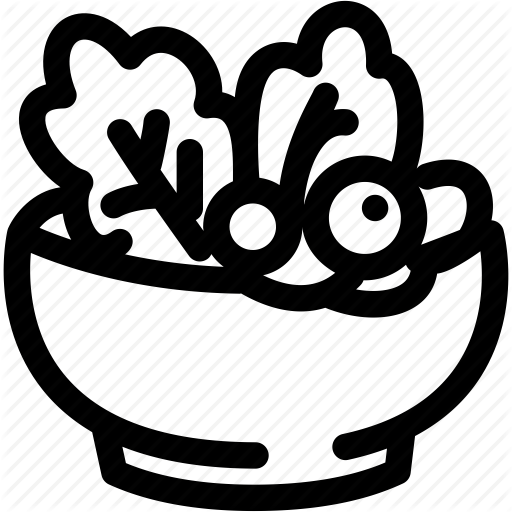 Food, Healthy, Salad, Salad Bowl, Vegetable Icon