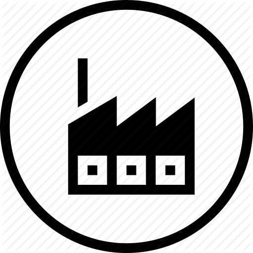 Building, Company, Factory, Industrial, Industry, Production Icon