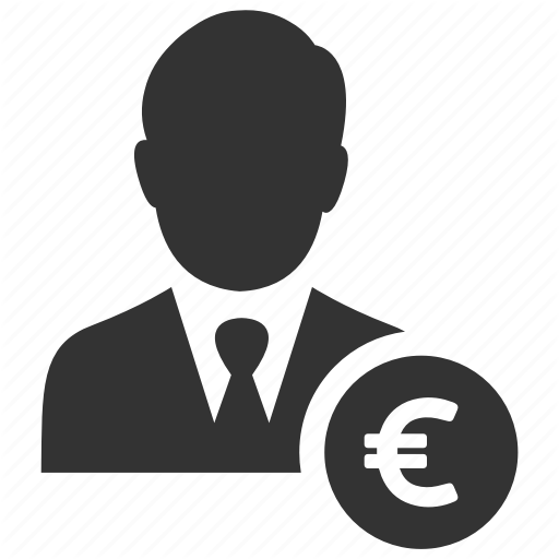 Businessman, Earnings, Euro, Finance, Money, Salesman Icon