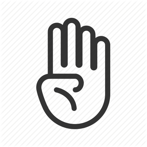 Fingers, Four, Gesture, Hand, Salute, Up Icon