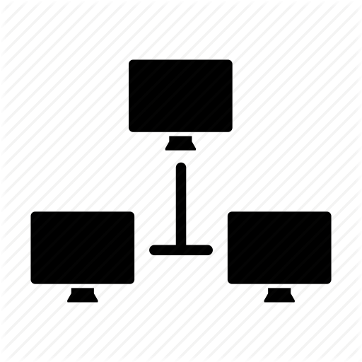 Computers, Network, Screens, Sharing, Technology Icon