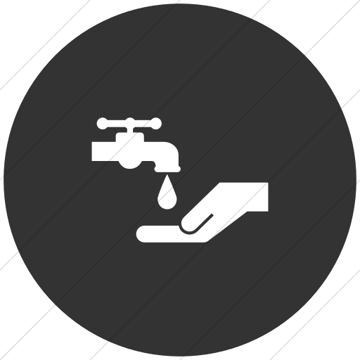 Flat Circle White On Dark Gray Ocha Humanitarians Wash