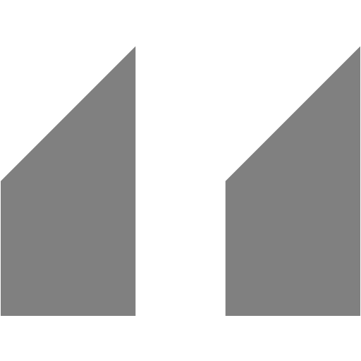 Gray Double Quote Sans Right Icon