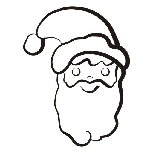 Santa Claus Head Stroke Icon
