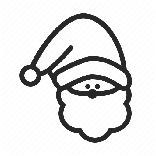 Claus, Face, Head, Santa Icon