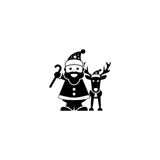 Santa Claus And Reindeer Christmas Icons Free Icons Download