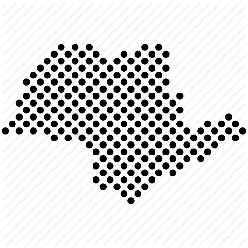 Dots, Federation Unit, Map, Sp, States Of Brazil, Paulo Icon